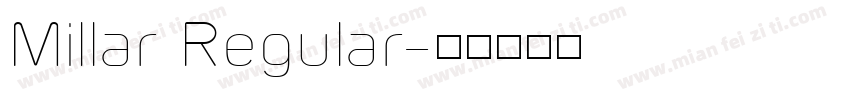 Millar Regular字体转换